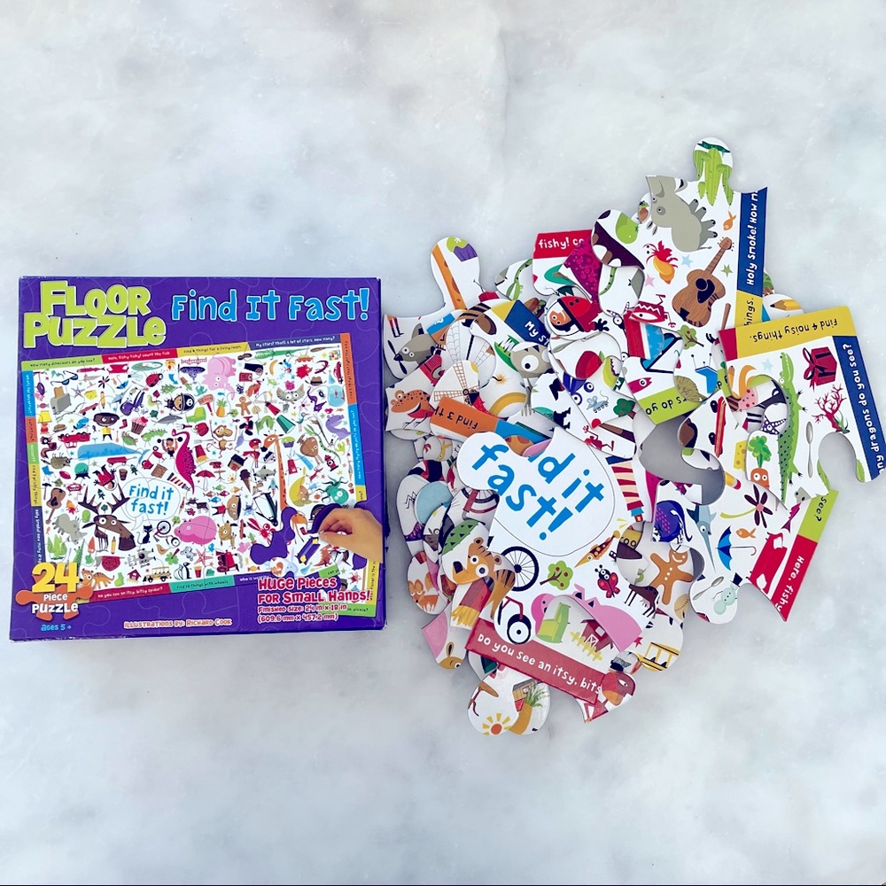 Find it Fast Floor Puzzle. 24 piece puzzle. Age 5+